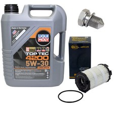 Motoröl Set 5W-30 5 Liter + Ölfilter SH 4047 L + Schraube für Audi R8 4.2 5.2 