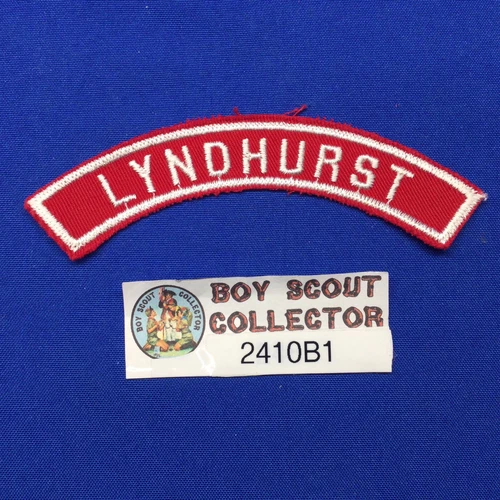 Boy Scout RWS Red White Half Community Strip Lyndhurst Patch 2410B1