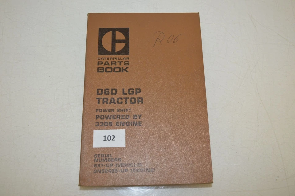 B102 - CATERPILLAR Parts Book - Teile-Katalog für D6D LGP - 3306 Motor - Bild 1 von 1