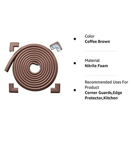 Roving Cove Safe Edge & Corner Cushion 15 Ft Edge + 4 Corners Brown New - Picture 6 of 12