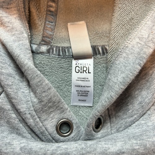 Athleta Girl Hoodie Long Sleeve Top Sweatshirt Gray Girls Size Medium 8-10 - Picture 9 of 9