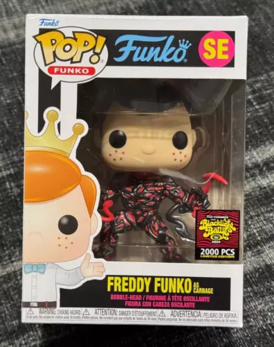Funko Pop Freddy Funko Carnage Metallic LE 2000 SDCC 2021 Exclusive + Protector