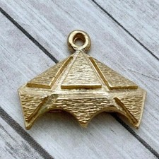 2 Pairs Of Brass Plated Connector Pendants MP156 