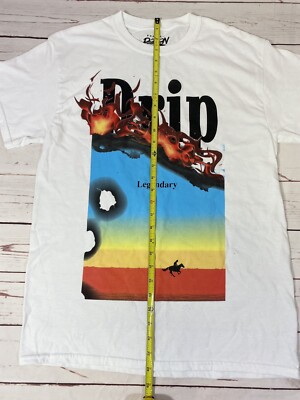 Popular Poison Drip Legendary Cowboy White Graphic T-Shirt