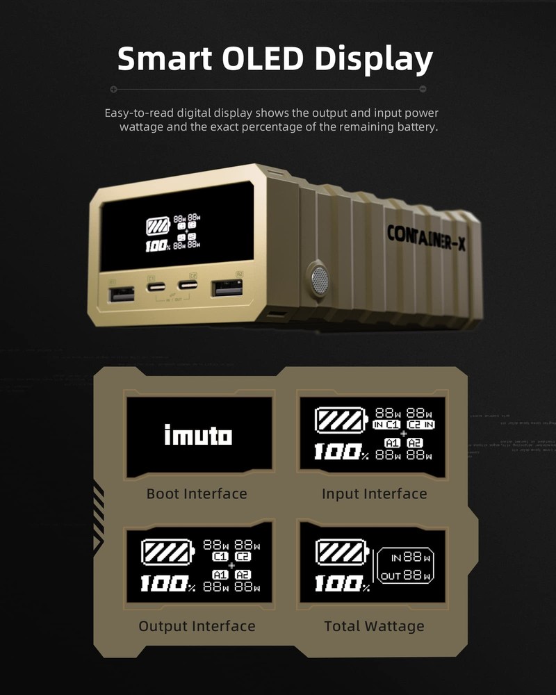 100W 26800mAh Power Bank with USB-C Fast Charging for Laptops