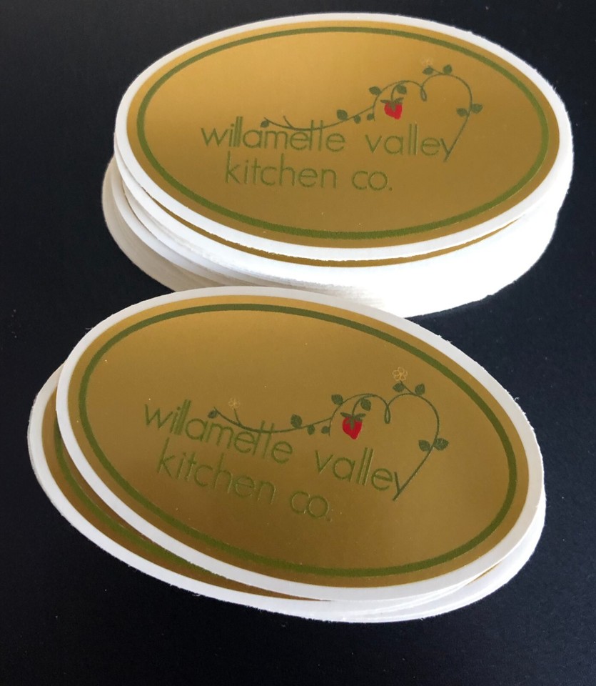 Custom Metallic Gold Foil Stickers – Waterproof Gold Labels With Your Logo