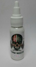 PURE WHITE 1-oz Tattoo Ink Brite Vibrant & smooth consistancy ISTS