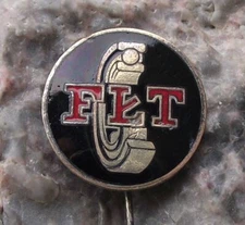 Vintage FLT Industrial Ball Bearing Company of Poland Engineering Firm Pin Badge