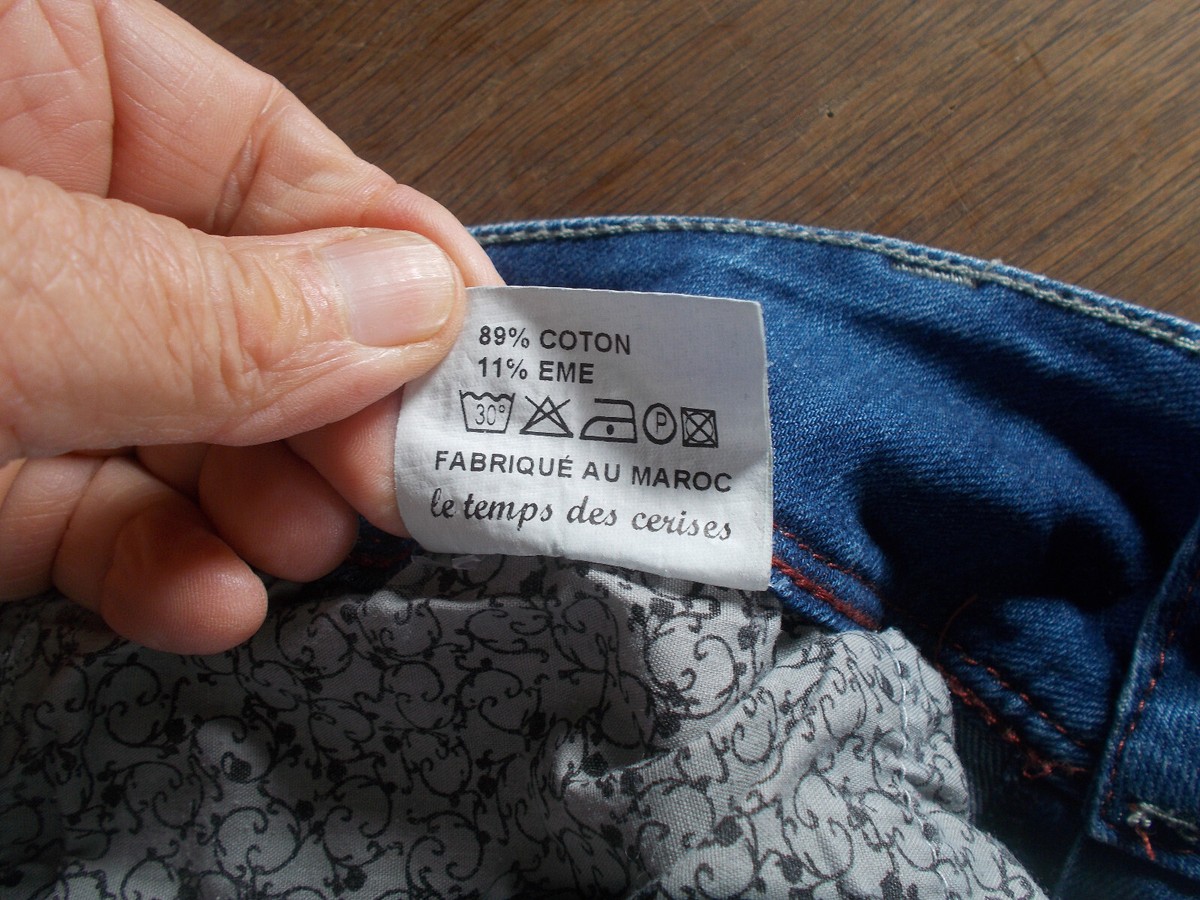 Pantalon Jean Délavé Le Temps Des Cerises - Taille Basse W32/40/42, Coupé Droit, Très Bon état
