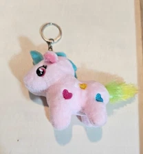 Stuffed Plush UNICORN ~ Keychain Kawaii~Soft~LIGHT PINK EUC C142