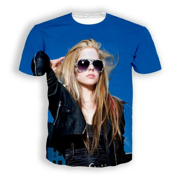 Avril Lavigne shirt 3d,, 3D Printing all ,shirt 3d Men shirt 3d