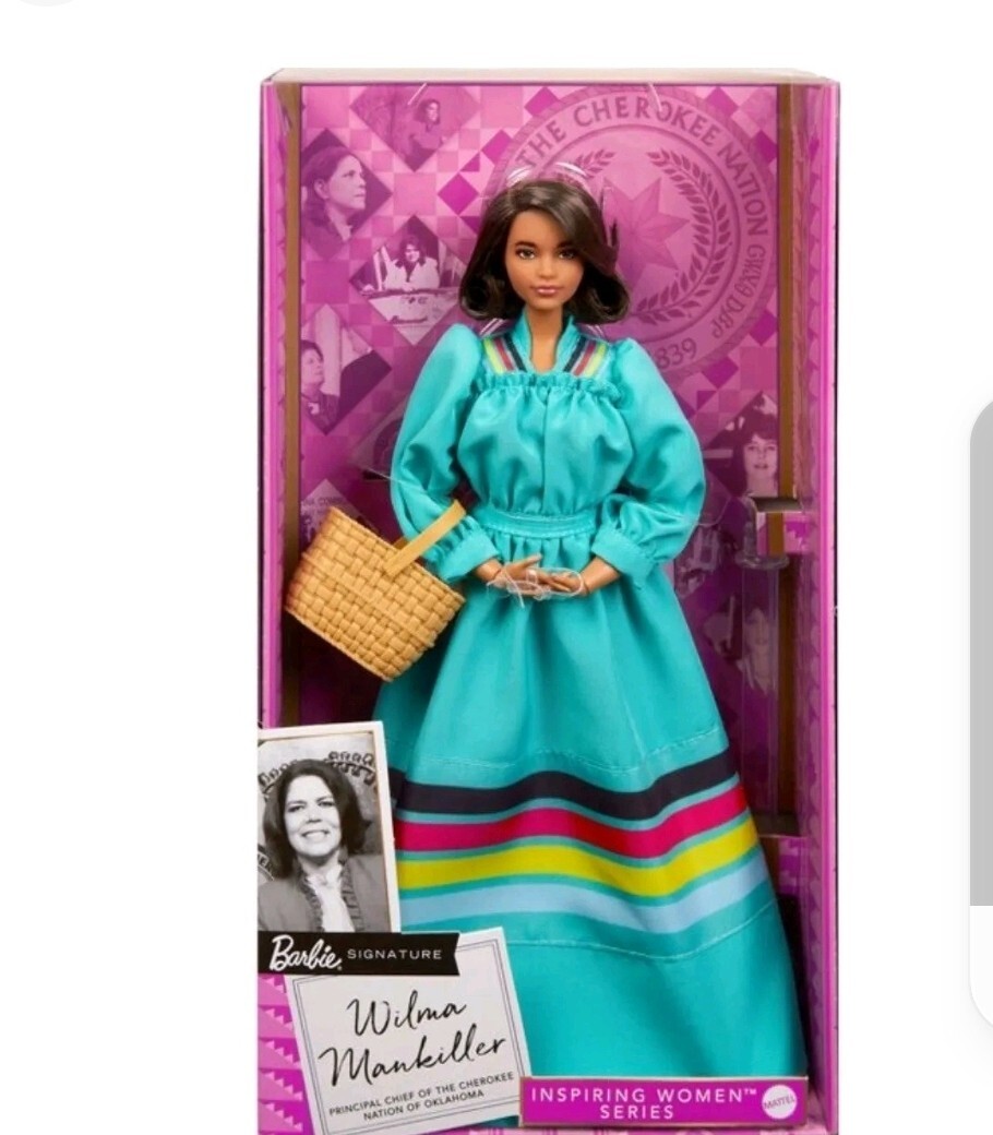 🌟 Barbie Inspiring Women Collectible Doll Wilma Mankiller in Turquoise Dress! 194735132461 eBay