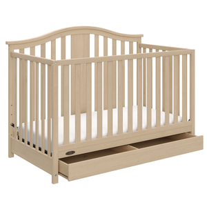 graco solano 4 in 1 convertible crib with drawer pebble gray