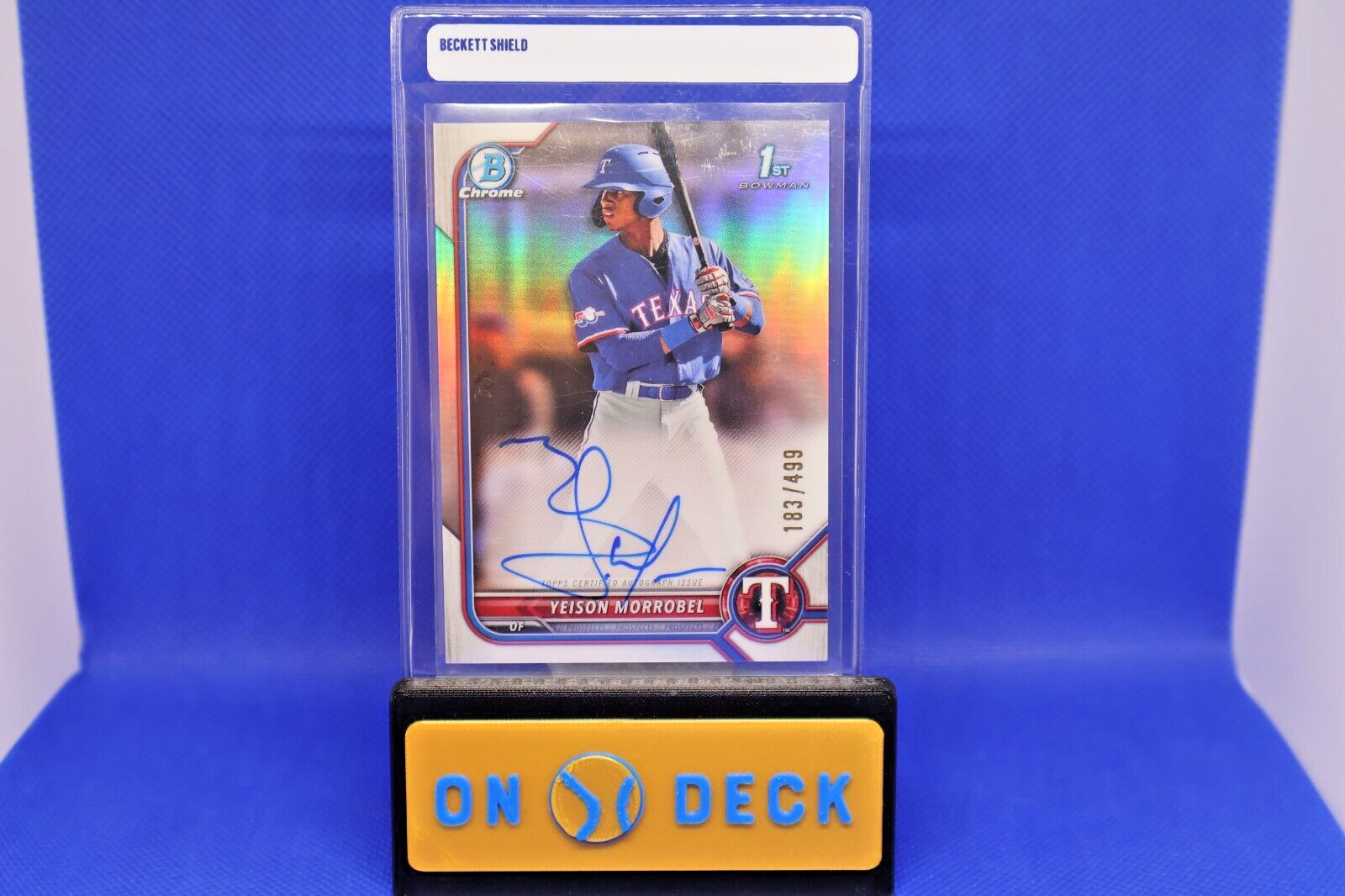 2022 Bowman Chrome CPA-YML Yeison Morrobel Pro. 1st Bowman Auto Refractor /499