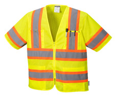 Portwest US383 - Augusta Sleeved Hi-Vis Vest Yellow - Size XL