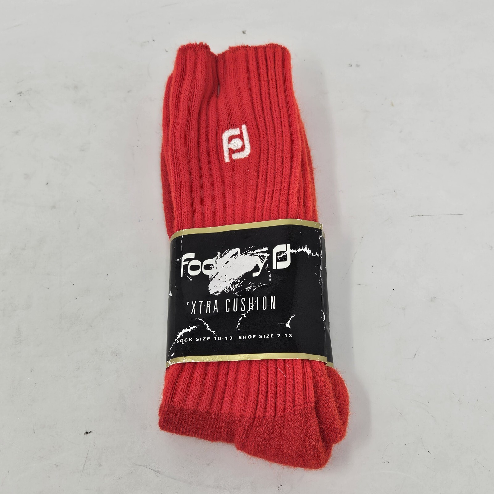 SAOLA Calze da golf vintage casual crew xtra suola ammortizzata Footjoy taglia 7 13 rosse NOS