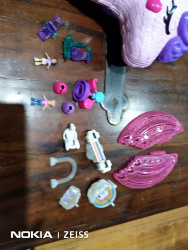 BIG Polly Pocket UNICORN PARTY Surprise PollyPocket MINI DOLLS Most Pieces Parts - Picture 7 of 13
