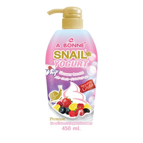 2x450ml Body Shower Cream A Bonne Snail Yogurt Whip Nourish Skin Nano White Bath - Picture 5 of 6