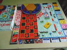 Springbok BOARD GAMES 500 Piece Jigsaw Puzzle Complete USA Checkers Marbles Uno
