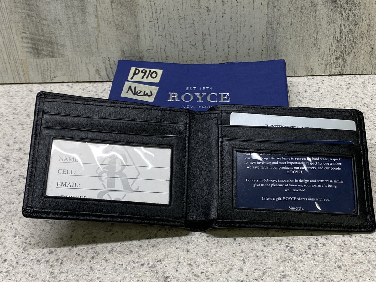 Royce RFID Blocking Genuine Leather Bifold Credit Card Wallet