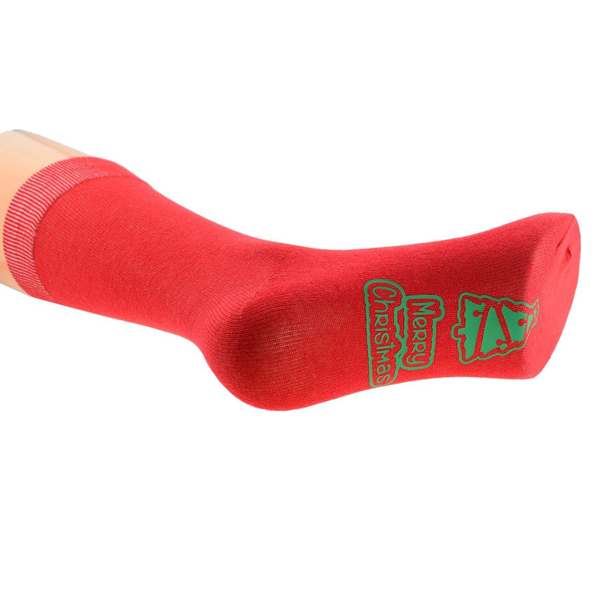 SAOLA Calze con stampa suola albero di Natale Merry Christmas taglia 5 12 X6N702