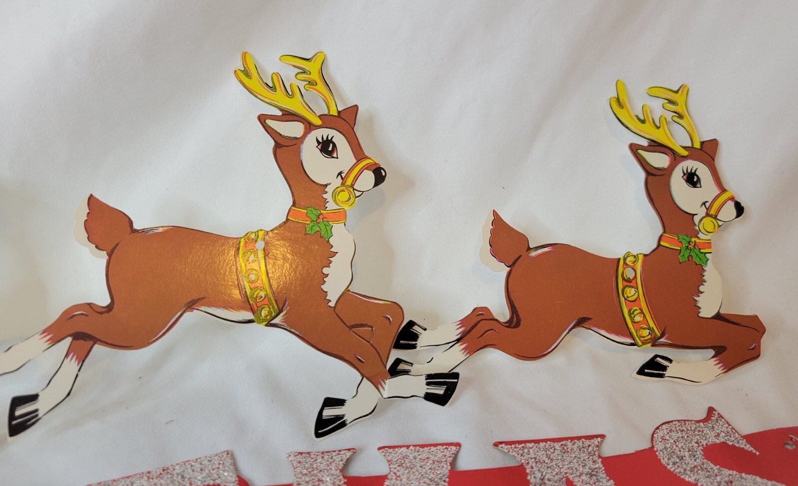 Die Cut Christmas Decorations Santa Hallmark & Beisle Co. Vintage 10