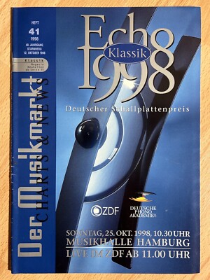 Der Musikmarkt Nr.41 Charts&News Echo Klassik ´98 Top100 12.10.1998 +2xA3-Poster