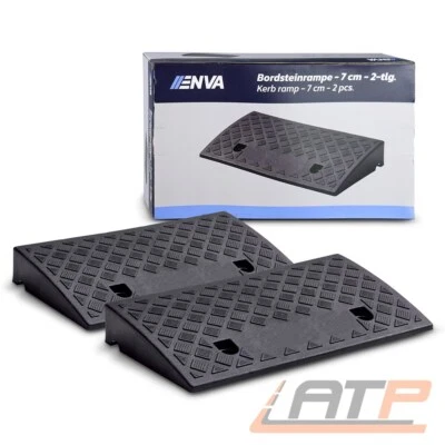 ENVA 2 Stück BORDSTEINRAMPE 50x27x7cm RAMPE AUFFAHRRAMPE ROLLSTUHL - BIS 3000 KG