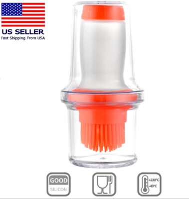 Silicone Oil Bottle Brush Basting Pastry Brush All in One BBQ Baking Kitchen Too