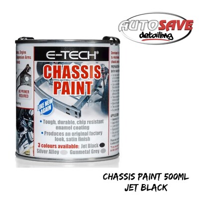 E-Tech- Chassis Paint 500ml -Jet Black. Refurbishing, Restoring & Protecting
