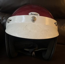 Vintage 1970s Ampro Motorcycle Helmet - USED