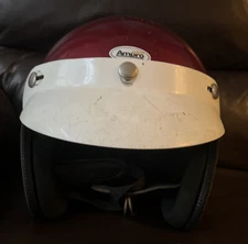 Vintage 1970s Ampro Motorcycle Helmet - USED