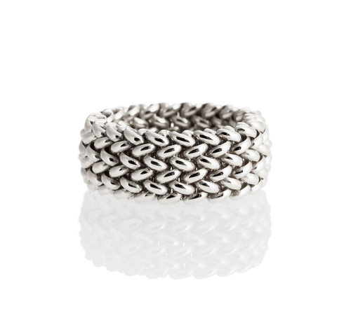 Bague Homme Kuzzoi Argent 925 Massive Texturée 12mm - Style Motard Taille 60-66