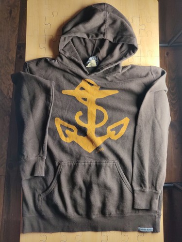 Sailor Jerry Brown Anchor Hoodie Medium Punk Fashion Nautical