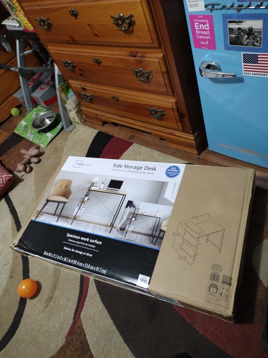 Mainstays side sale storage desk instructions