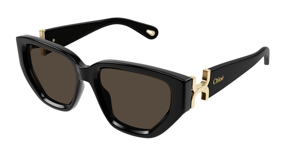 Chloé CH0235S Black With Gold/Brown (001) Sunglasses | eBay display picture 1
