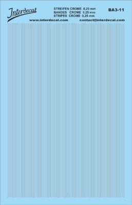 Décalcomanies Or INTERDECAL - Bandes 0,25mm - 119x79mm - Décoration