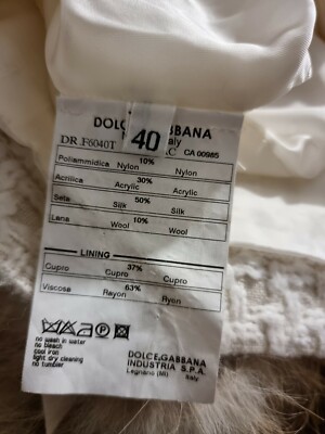 Robe Dolce & Gabbana Luxe - Tweed Soie Fourrure, Taille 40IT/36FR, Occasion Très Bon État