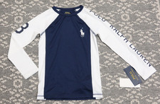 New Polo Ralph Lauren Little Boys UPF 40 Stretch Jersey Rash Guard - Size 3 / 3T