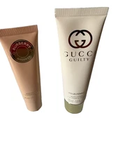 Burberry Goddess Body Lotion 30 ml/ 1 FL. OZ .& GUCCI GUILTY BODY LOTION 1.6 0Z