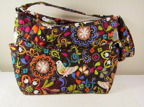 Handmade Quilted Tote Purse Handbag Birds & Floral