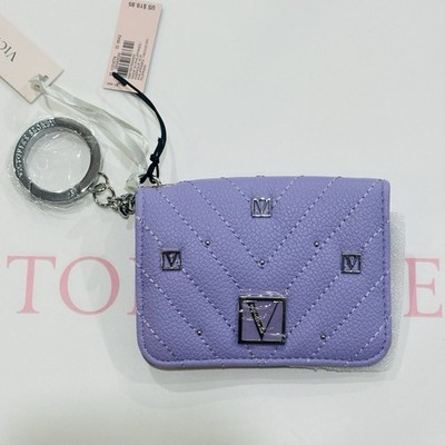 Victoria s Secret Card Wallet Keychain Foldover Iconic V NEW w/ tags