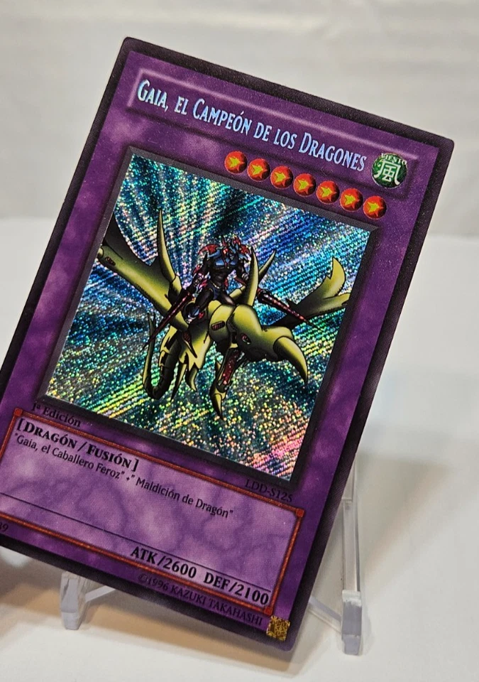 SPANISH Gaia The Dragon Champion LDD-S125 LOB-125 1st Edition Secret Yugioh 7944 - Image 4 of 4