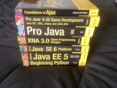 Apress Publishing Lot of 7 Python, Java, Ajax