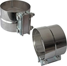 4 Lap Joint Exhaust Band Clamp Stainless Steel With 1 Block 2pcs For 4 Od To 4 4 Lap Joint Exhaust Band Clamp Stainless Steel With 1 Block 2pcs For 4 Od To 4