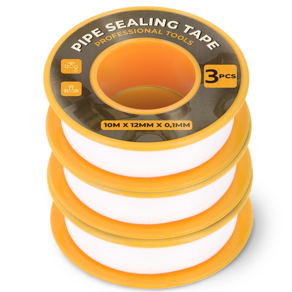 3X Teflonband 10M 12Mm Gewindedichtband Teflon Abdichten Ptfe Dichtungsband Weiß-image