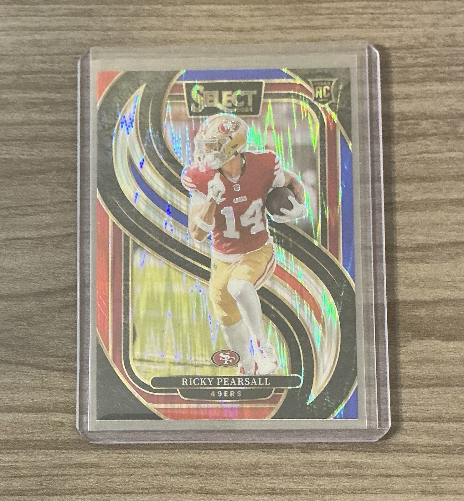 2024 Select Ricky Pearsall Premier RC Red and Blue Prizm Shock #173 49ers