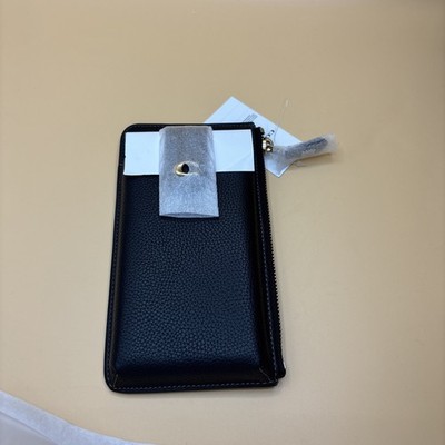 NWT Coach Essential Phone Wallet B4/Classic Black w/Gold Accent