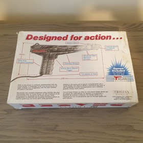 The Trojan Phazer Light Gun With Enforcer & Skeet Shoot Carts - Amstrad GX4000