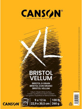 Bristol Paper Pad, 9x12 Inch, Vellum Finish, 25 Sheets